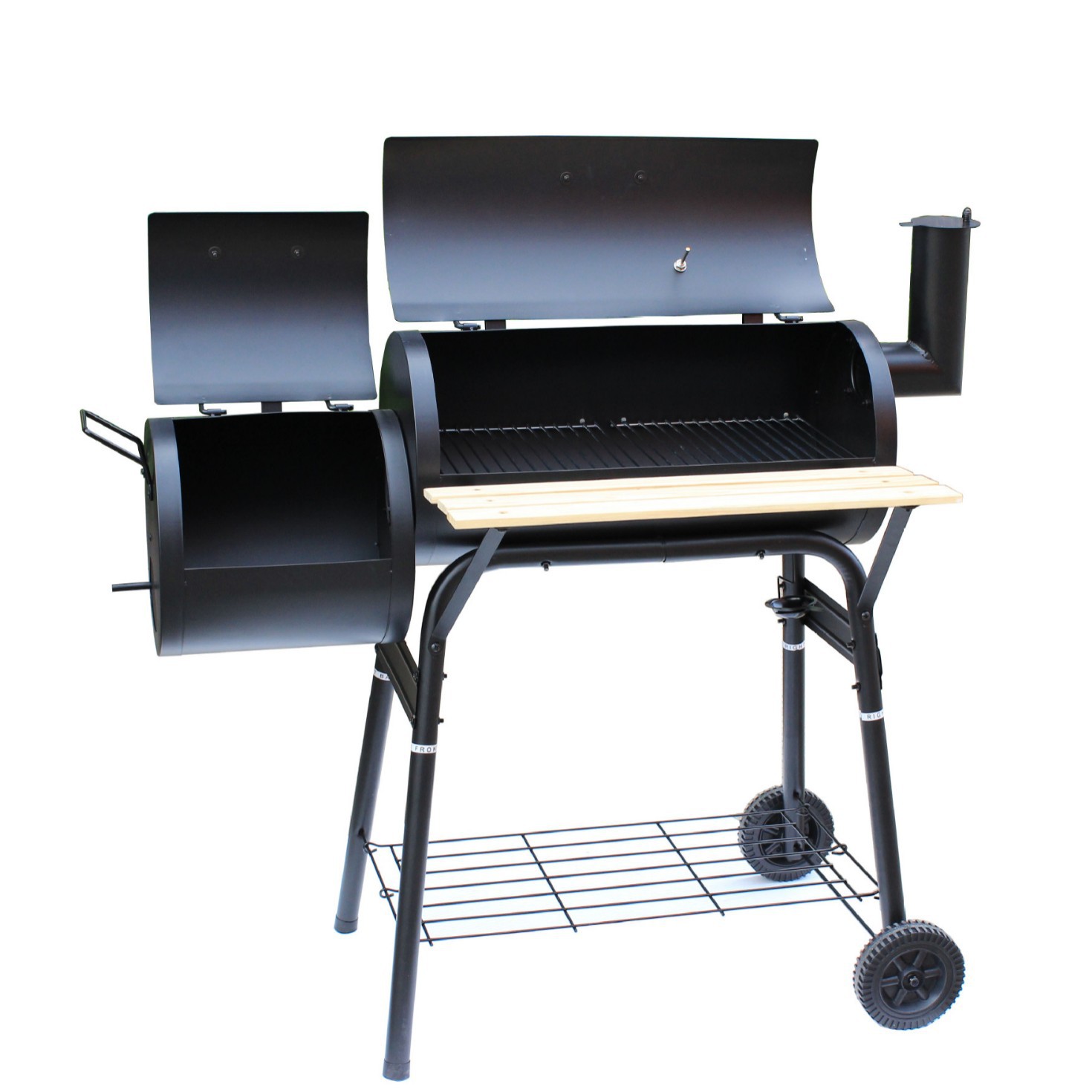 El fabricante produce el horno de la barbacoa del doble-niño del diámetro de 30CM, con el horno de la barbacoa del escritorio y el horno del doble-barril de las ruedas