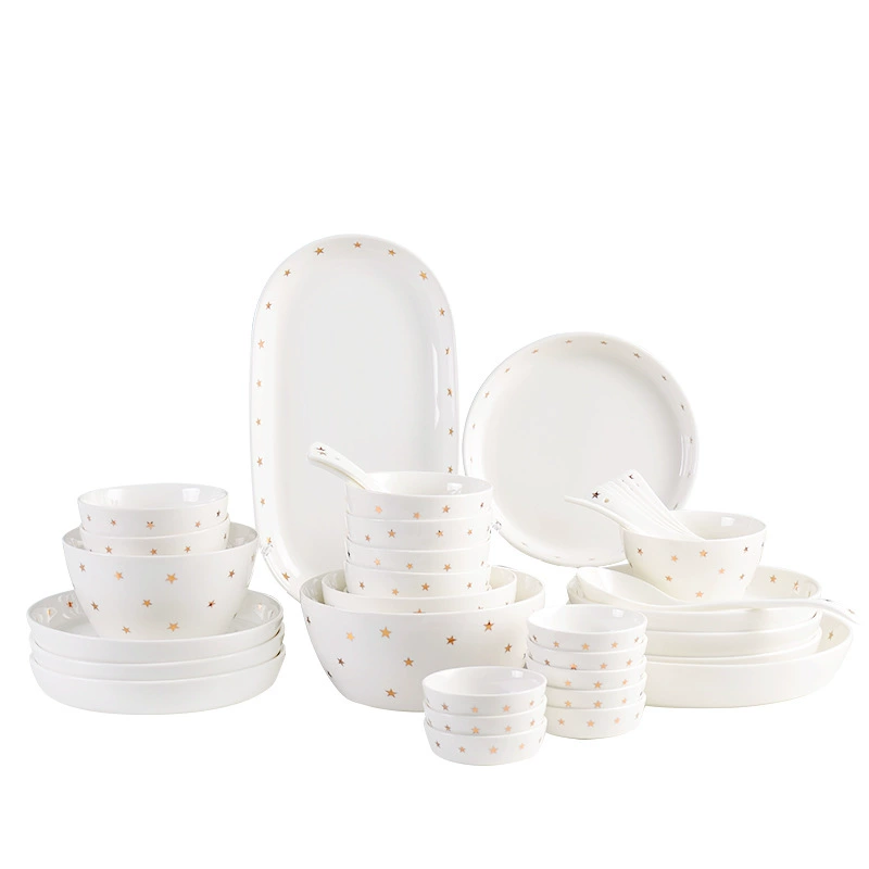 Ceramic tableware for hotel, set, simple and elegant design, European style, custom-made