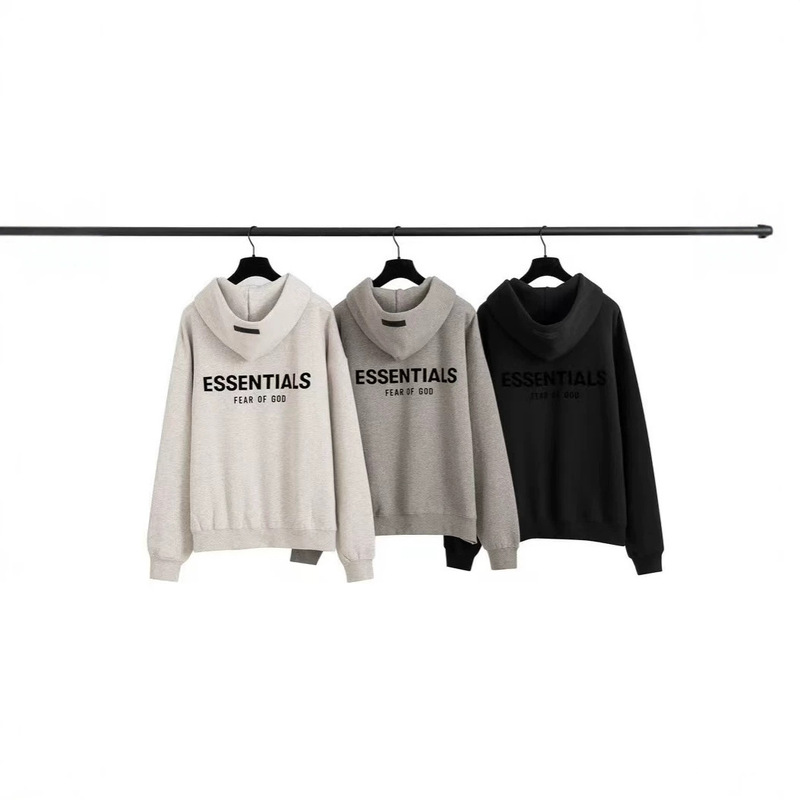 Ningbo Ess Double-Line 22 Flocked Logo Hooded Sweatshirt, Loose-Fitting Unisex Trendy American Street Style Pullover Fleece Hoodie Ningbo Ess Double-Line 22 Flocked Logo Hooded Sweatshirt, Loose-Fitting Unisex Trendy American Street Style Pullover Fleece Hoodie