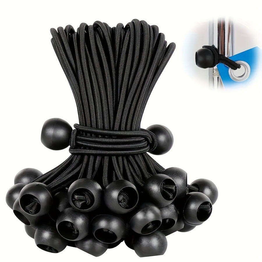 27 mm bola elástica bola cuerda redonda elástica tienda de campaña al aire libre cortina de almacenamiento artefacto acampamiento fijo