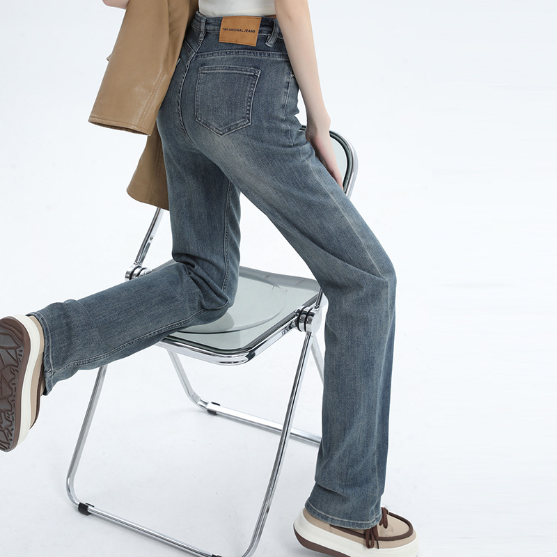 Retro elastic jeans