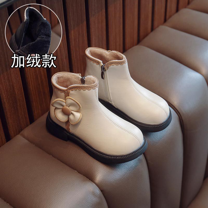 Girls' Martin Bo Autumn/Winter 2023 New Children's Bo Little Girls' Fashionable Black Short Bo Girls' Cotton_voghion.com