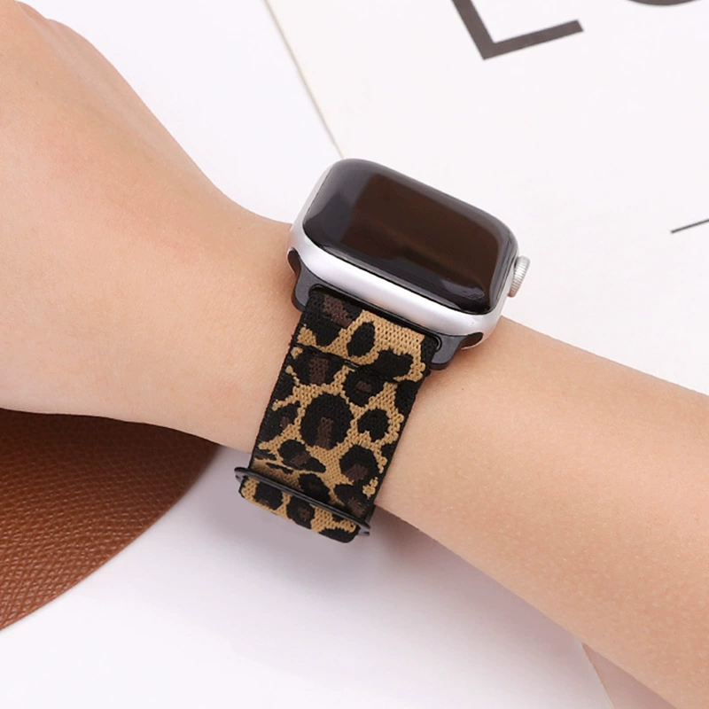Ремешок для часов (Apple) для Apple Watch 5/6/7/8/SE, эластичный нейлоновый, пластиковый разъём, мультиразмер