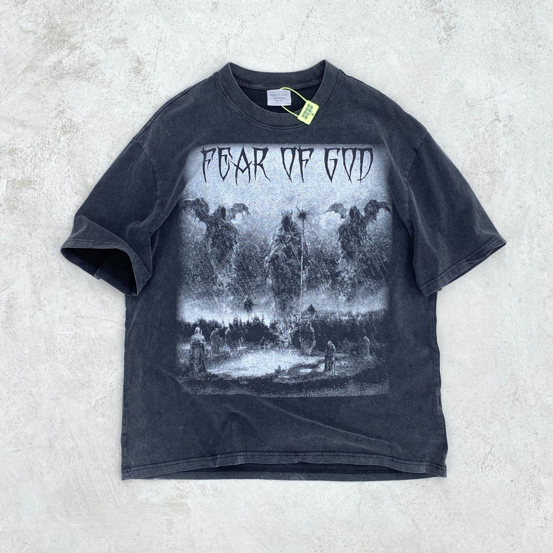 Vtg半袖男アメリカンヴィンテージマンソンセントレトロダークダーク欧米古いfogスタイルハイストリートtシャツ