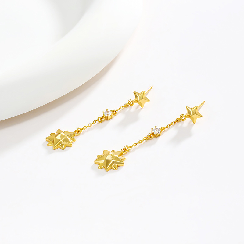 Xuping joyería pentaca de pentaca de lengüeta larga mujer japonesa y coreana simple nicho de moda sensación de pentaca de estrella mujer