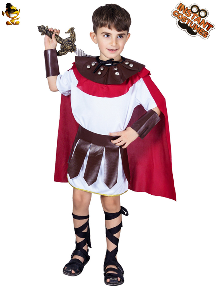 Los niños romano Guerrero traje de Halloween traje mascarada niño romano Guerrero fiesta traje