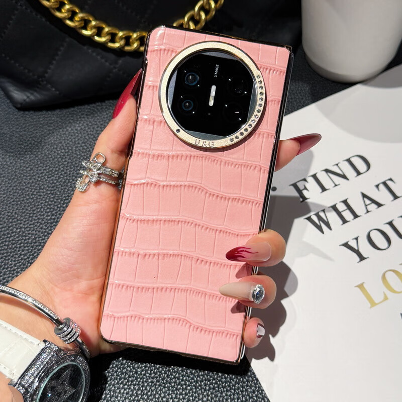 适用华为matex5手机壳电镀分体镜头镶钻折叠屏保护套x5全包保护套