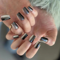 Silver Light Sea Flash Wide Light Cat Eye Sweet and Cool Spice Girl Style Whitening DIY Light Therapy Nail Sheet Removable Nail Art