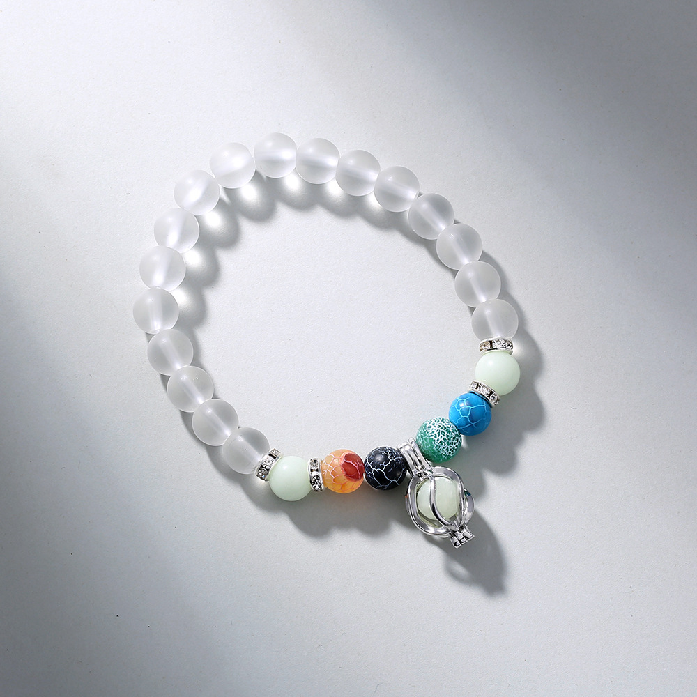 Bracelet de perles lotus phosphorescent brillant dans le noir_voghion.com