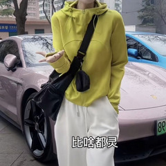 uj时尚新款外套设计连帽卫衣女春季款洋气百搭打底上衣潮sd