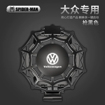Factory direct cross-border car one-button start protective cover Spider-Man ignition switch button decoration sticker (Other Automotive Interior Supplies) - black-one-button-activation-protective-cover-volkswagen
