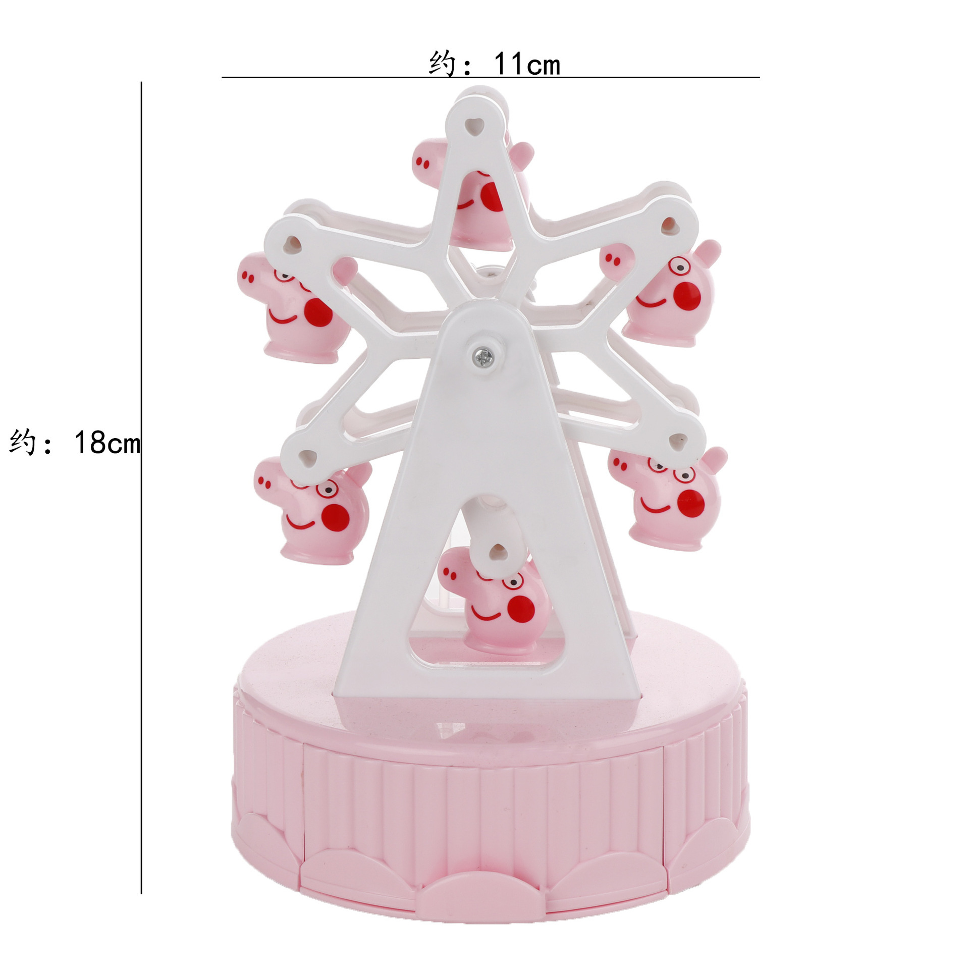 Día de los niños regalo de cumpleaños decoración de la torta atmósfera decoración música carrusel ocho caja de música traje romántico