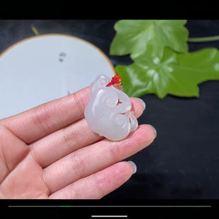Jin Yu Tang Xinjiang [Ganoderma lucidum Ruyi] exquisite Hetian jade suet white ice suet jade fine and oily