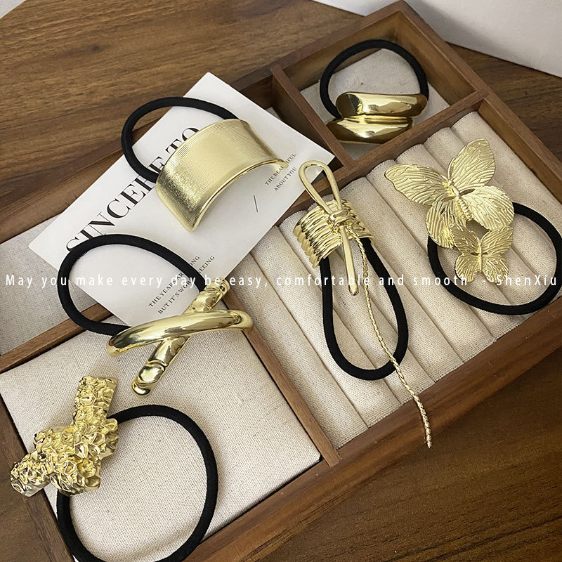 Hair Tie Hair Accessories Type 1 Piece Quantity Vintage Style Classic Style Women's Irregular Zinc Alloy Plating Hair Tie