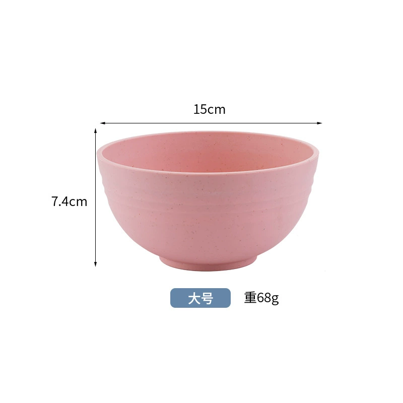 Children's Tableware Set, Wheat Straw Fiber, 6-Piece Fall-Proof Dinnerware for Home