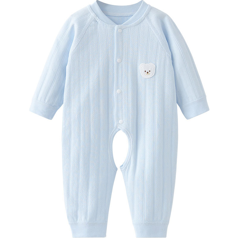 Primavera y otoño baby overcoat, ropa de recién nacidos para niños, niñas y niños pequeños, delgada base de algodón abierta, ropa de otoño bebé