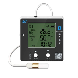 浦江4G新款温湿度计GPRS无线远程高精度工业监测大棚冷藏车监测记