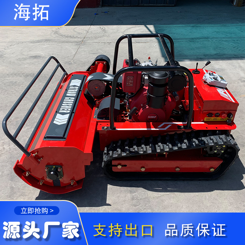 出口俄罗斯遥控燃油割草机 柴油大功率爬坡开荒机 多功能碎草机