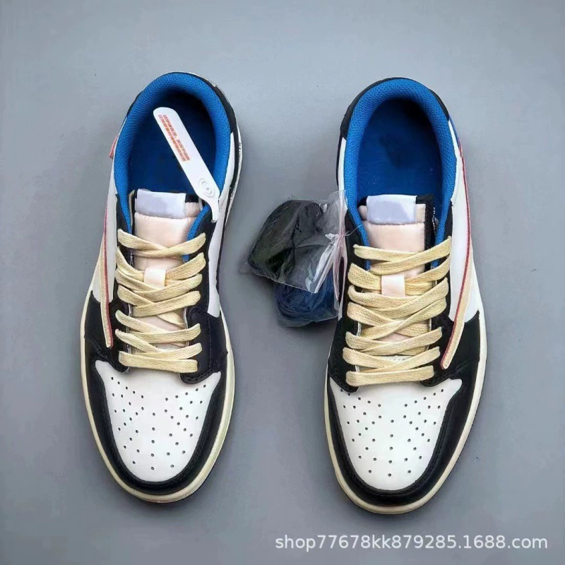 Высокая версия Putian, оригинальные AJ1 low, мужские низкие кеды, синий и белый инвертированный dunk panda sb чёрно-белые панельные кроссовки