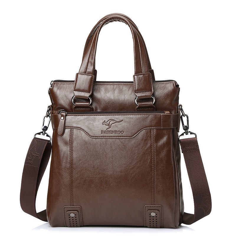 카키색 세로형 핸드백