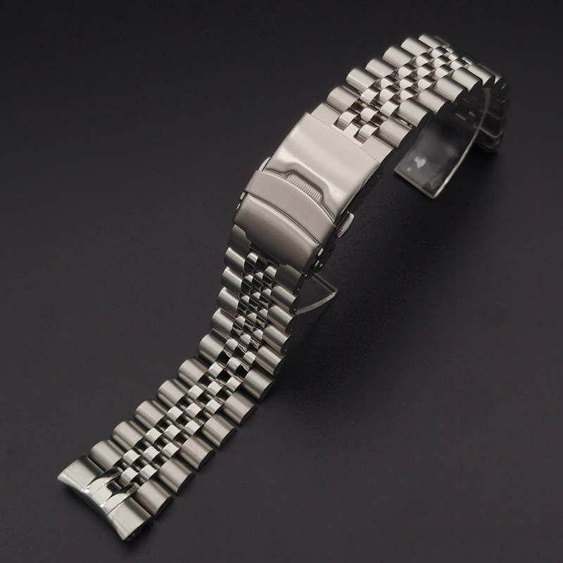 For Seiko Water Ghost Abalone PROSPEX SRP777 SRPA21 Five-Bead Arc Elbow Steel Strap