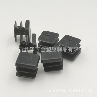 Square black PE sealing pipe plug furniture non-slip foot mat table and chair wear-resistant foot plug floor protection plastic pipe mat