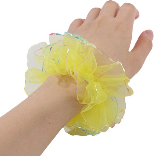 Children's dance performance performance hair tie Children's Day clothing accessories bright silk edge wrist flower hand ornaments headdress