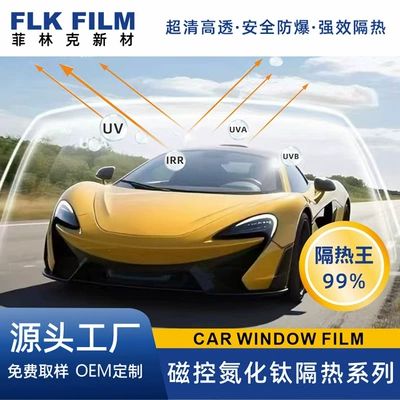 High Privacy Dark Film Magnetically Controlled Titanium Nitride Car Window Film Vlt5% Light Transmittance Solar Film Roll Material Wholesale Overseas