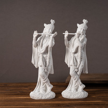 跨境克里希纳印度神像摆件家居酒柜办公室桌面人物雕像树脂工艺品