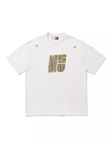 Men's Summer Short Sleeve T-Shirt, Korean Style Fashion Embroidered Half-Sleeve Top, Hong Kong Style Loose Casual Streetwear T-Shirt