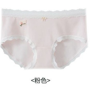 Pantalones de encaje de algodón puro para niñas, pantalones de cintura media de mujer, 10A algodón antibacteriano, extremos de triángulo de niñas