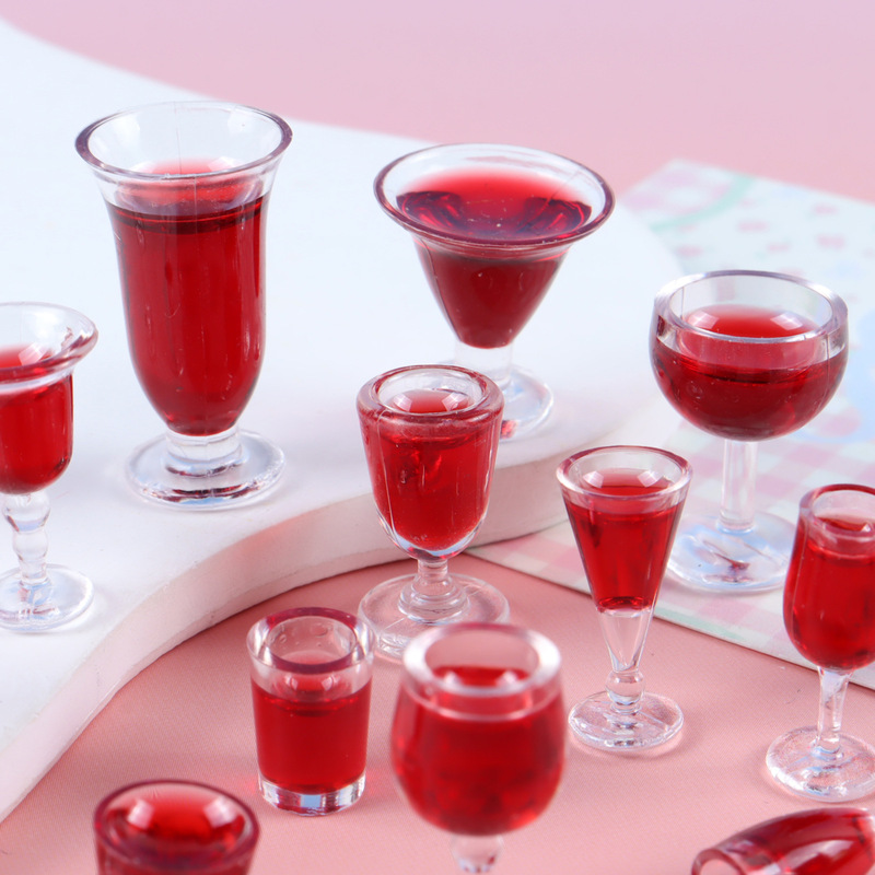 Miniature Food Toy Mini Red Wine Glass DIY Mixed Accessories Resin Small Ornaments Wine Glass Toy Doll House Ornaments Miniature Food Toy Mini Red Wine Glass DIY Mixed Accessories Resin Small Ornaments Wine Glass Toy Doll House Ornaments