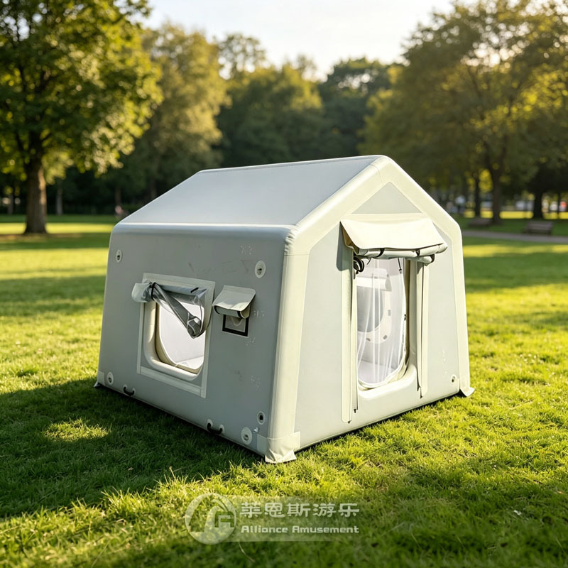Inflatable tent made of woven fabric, suitable for self-driving camping, emergency rescue, and vehicle-mounted use, no steel frame required
