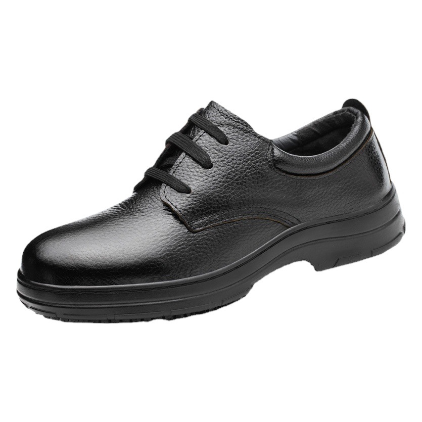 Old Butler Chef Shoes Black First Layer Cowhide Rubber Sole Non-Slip Casual Men's Breathable Soft Sole Business Leather Shoes