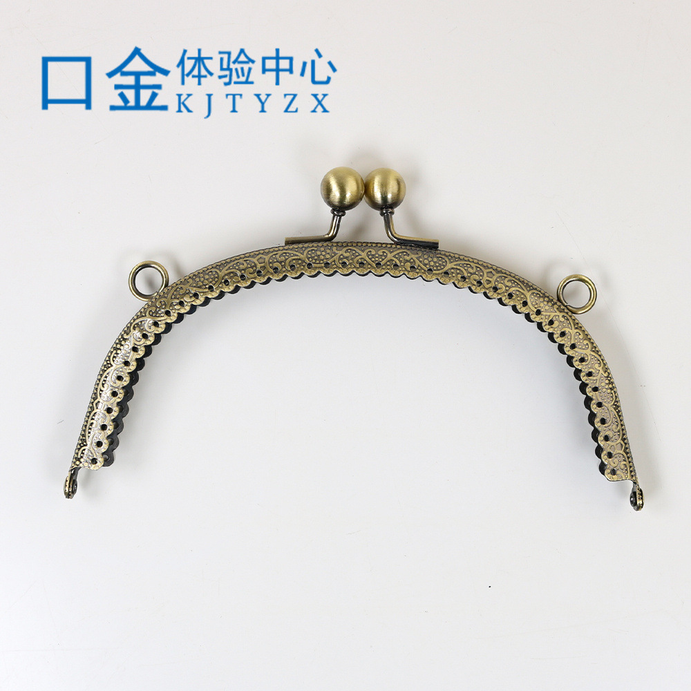 16.5CM arco en relieve encaje boquilla de oro DIY bolsa de oro común bronce, oro ligero