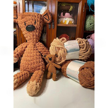 憨豆先生的小熊编织材料包粗毛线手工钩针小熊泰迪玩偶送女友