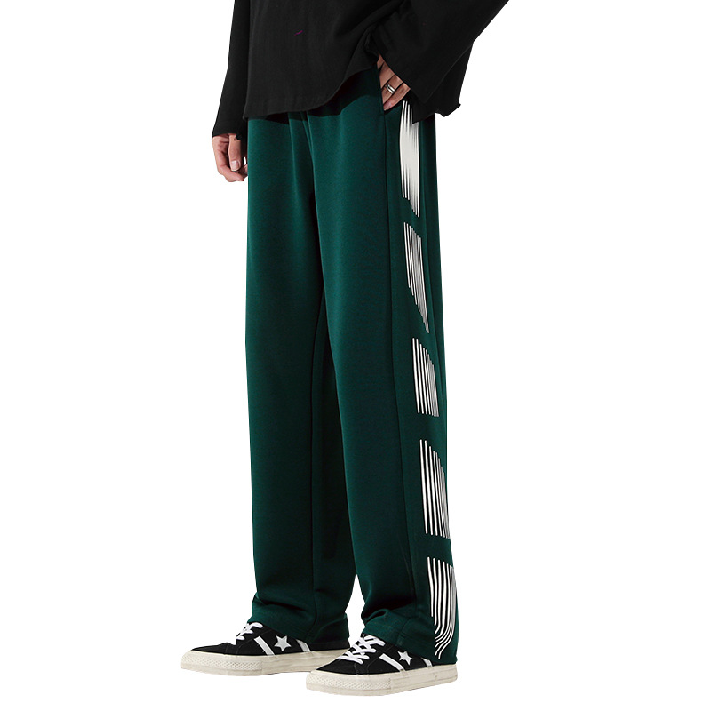 Men's casual 2023 Spring and Autumn Korean version long trendy brand straight leg unisex student versatile loose sports_voghion.com