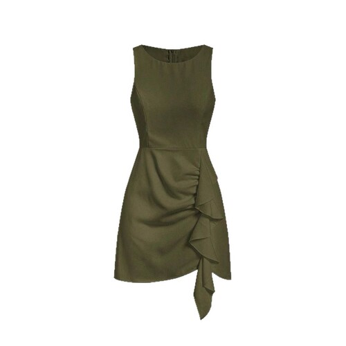European and American 2025 Fashion Women's Sexy Solid Color Strapless Dress