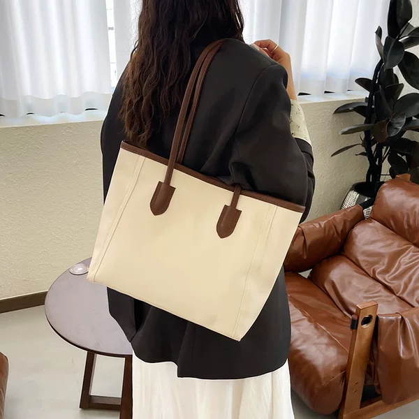 Cross-Border Retro Large-Capacity Tote Bag 2026 New Trendy Korean Versatile Women's Bag Single-Shoulder Commuter Women's Bag