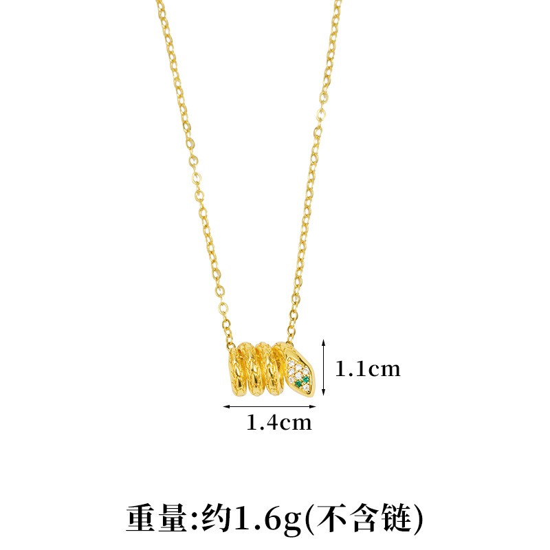 Nuevo colgante de oro de arena vietnamita de estilo chino, danza de la serpiente espiritual de marea nacional, colgante de diamantes simple, joyería chapada en oro de cobre de alta calidad femenina