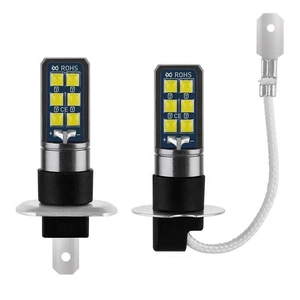 Avtomobil LED parlaq duman işığı H1 H3 H4 3030 12SMD yüksək güclü ön duman işığı