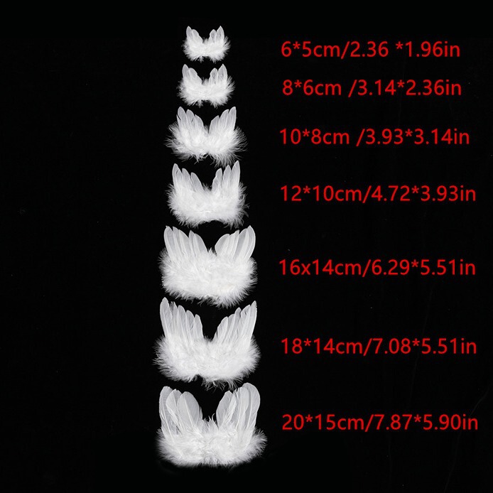 Factory Direct Christmas Tree Feather Wings Christmas Tree Hanging Angel Wings Mini Barbie Wings