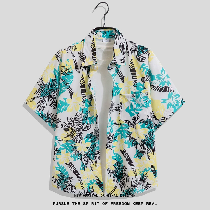 Рубашка Summer oversize хип‑хоп короткий рукав, унисекс, свободный крой (размеры до 4XL)