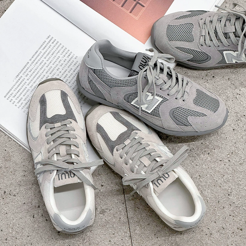 Кожаная ретро немецкая обувь женская весна 2025 мягкая подошва сетка дышащая обувь