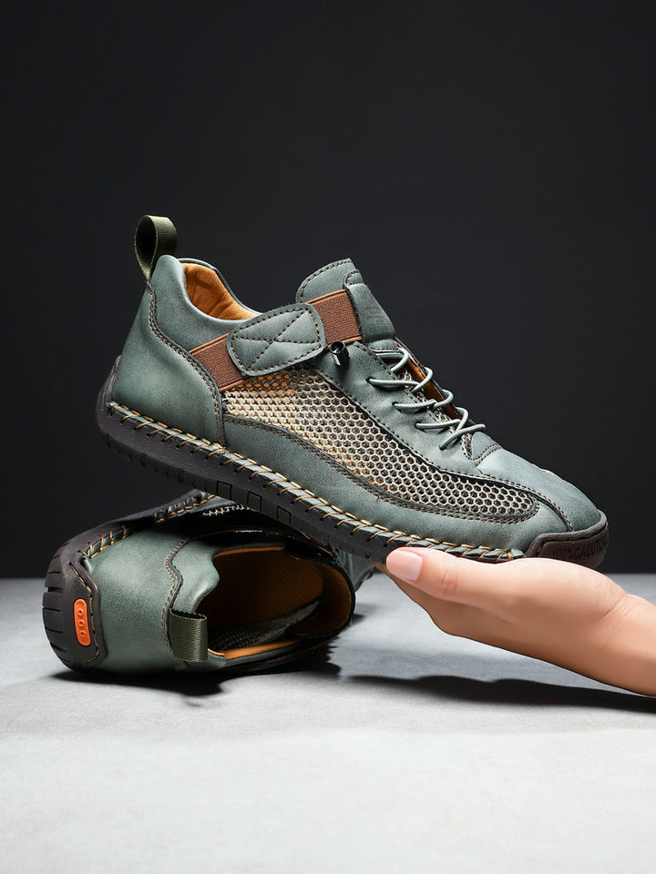 Giày thể thao lưới thoáng khí unisex form rộng phong cách năng động — 9889 màu kaki, 9889 màu trắng, 9889 màu xám, 9889 xanh da trời chi tiết 4