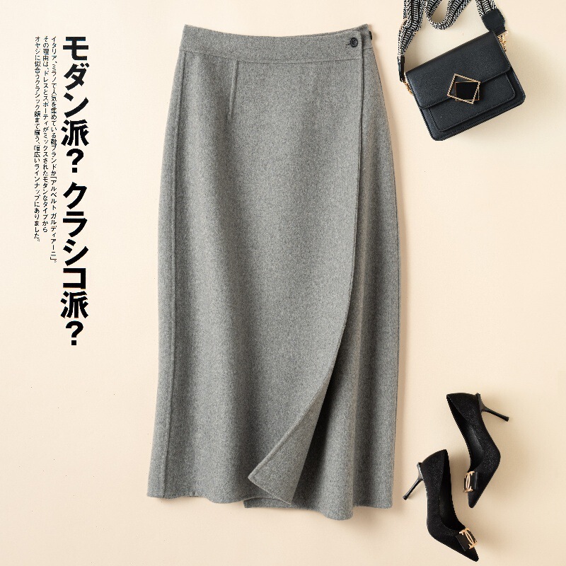 Double-Sided Woolen Skirt for Women Autumn and Winter 2025 New High-Waisted Small Straight A-Line Skirt Mid-Length Winter Skirt Double-Sided Woolen Skirt for Women Autumn and Winter 2025 New High-Waisted Small Straight A-Line Skirt Mid-Length Winter Skirt