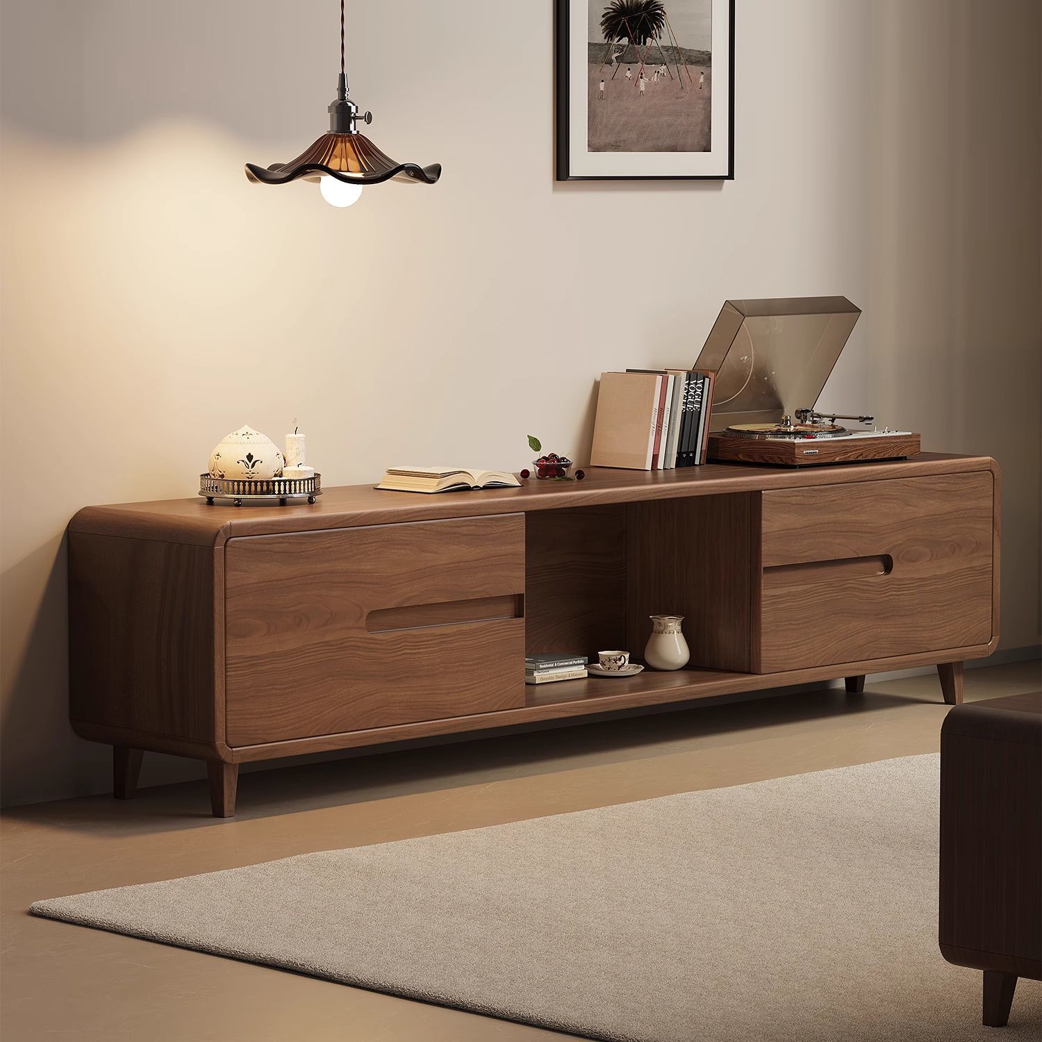 Tv Cabinet Living Room Home Small Apartment High-End Floor-Standing Tv Cabinet 2025 New Coffee Table Tv Cabinet Combination