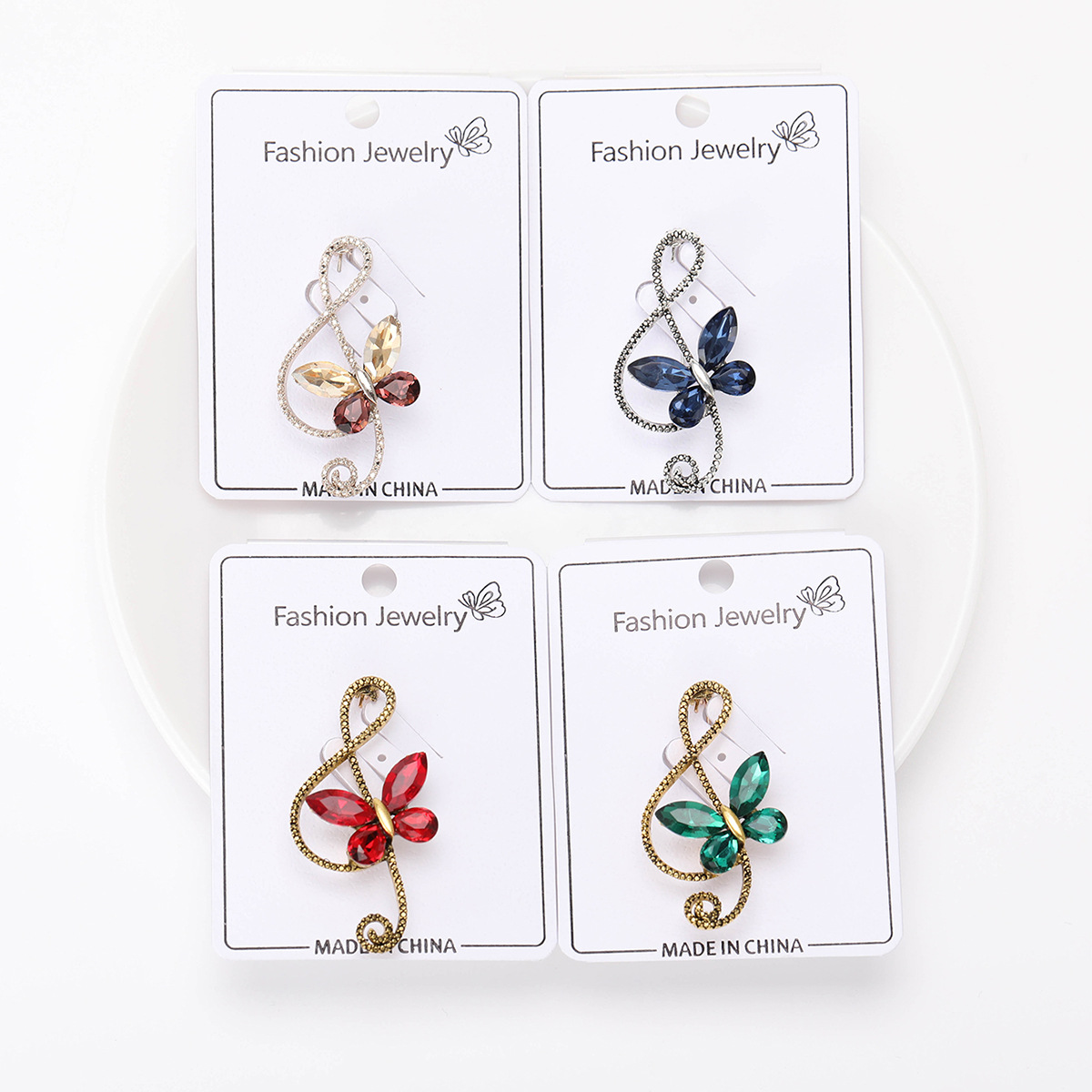 14g Weight Lady Pin Butterfly Alloy Women's Brooches