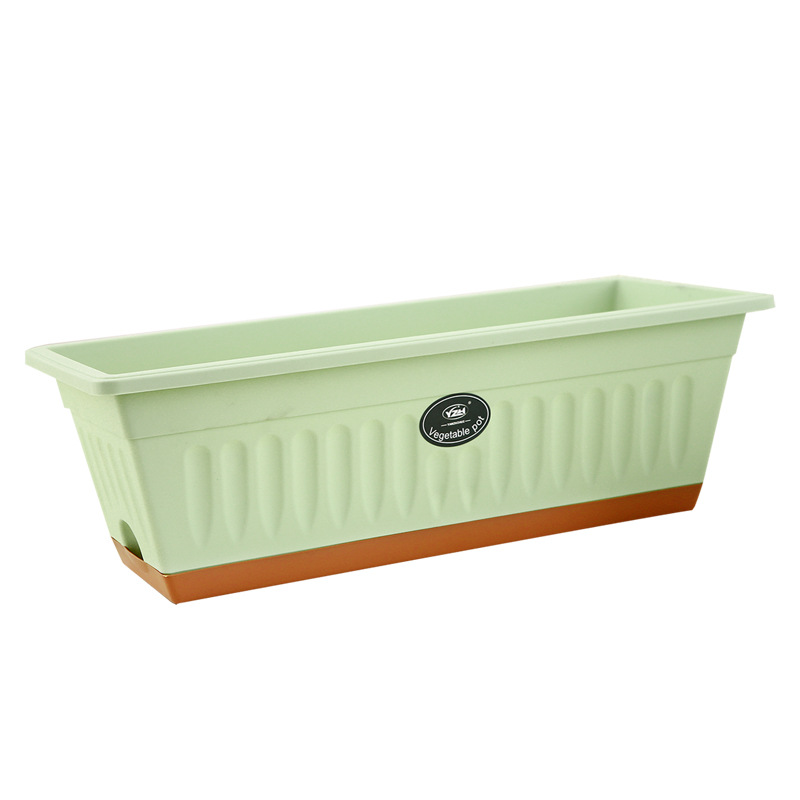 Balcón olla de verduras hogar especial de plantación de vegetales rectangular maceta de plástico engrosada larga caja de plantación de macetas