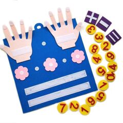 幼儿园加减法益智玩具数学早教启蒙教学DIY材质自制毛毡学习数字